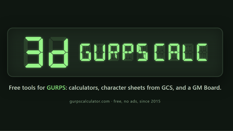 GURPS Calculator