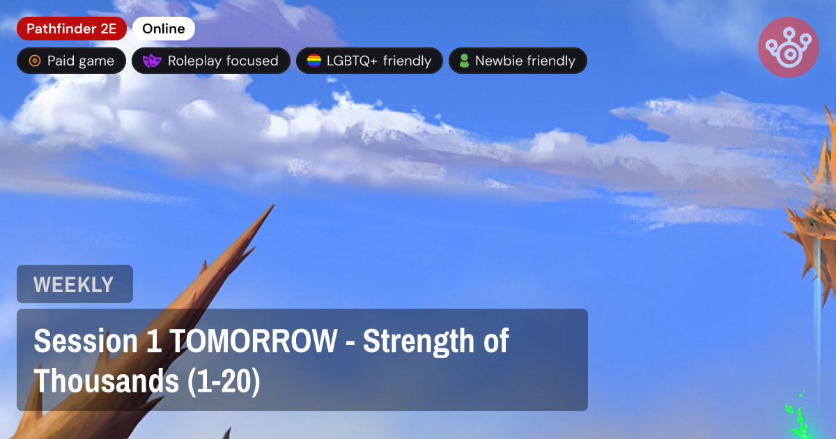 Session 1 TOMORROW - Strength of Thousands (1-20)